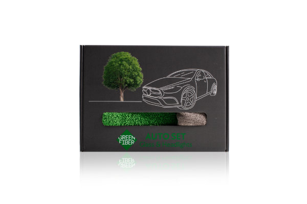 GREEN FIBER GLASSAUTO SET НАБОР ДЛЯ УХОДА ЗА СТЕКЛОМ И ФАРАМИ