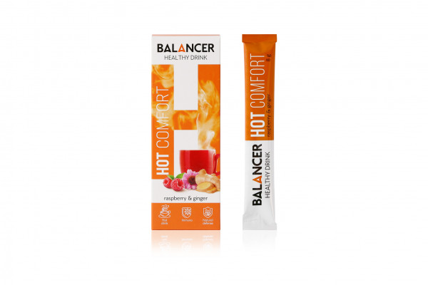BALANCER HOT COMFORT НАПИТОК СО ВКУСОМ МАЛИНА-ИМБИРЬ, 10 СТИКОВ